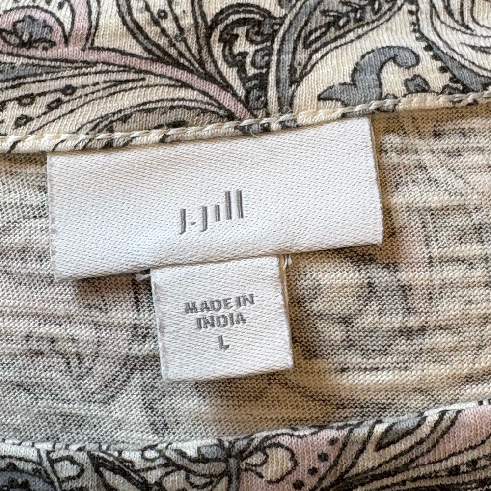 J. Jill Black, Grey, Pink Paisley Blouse - Picture 3 of 9